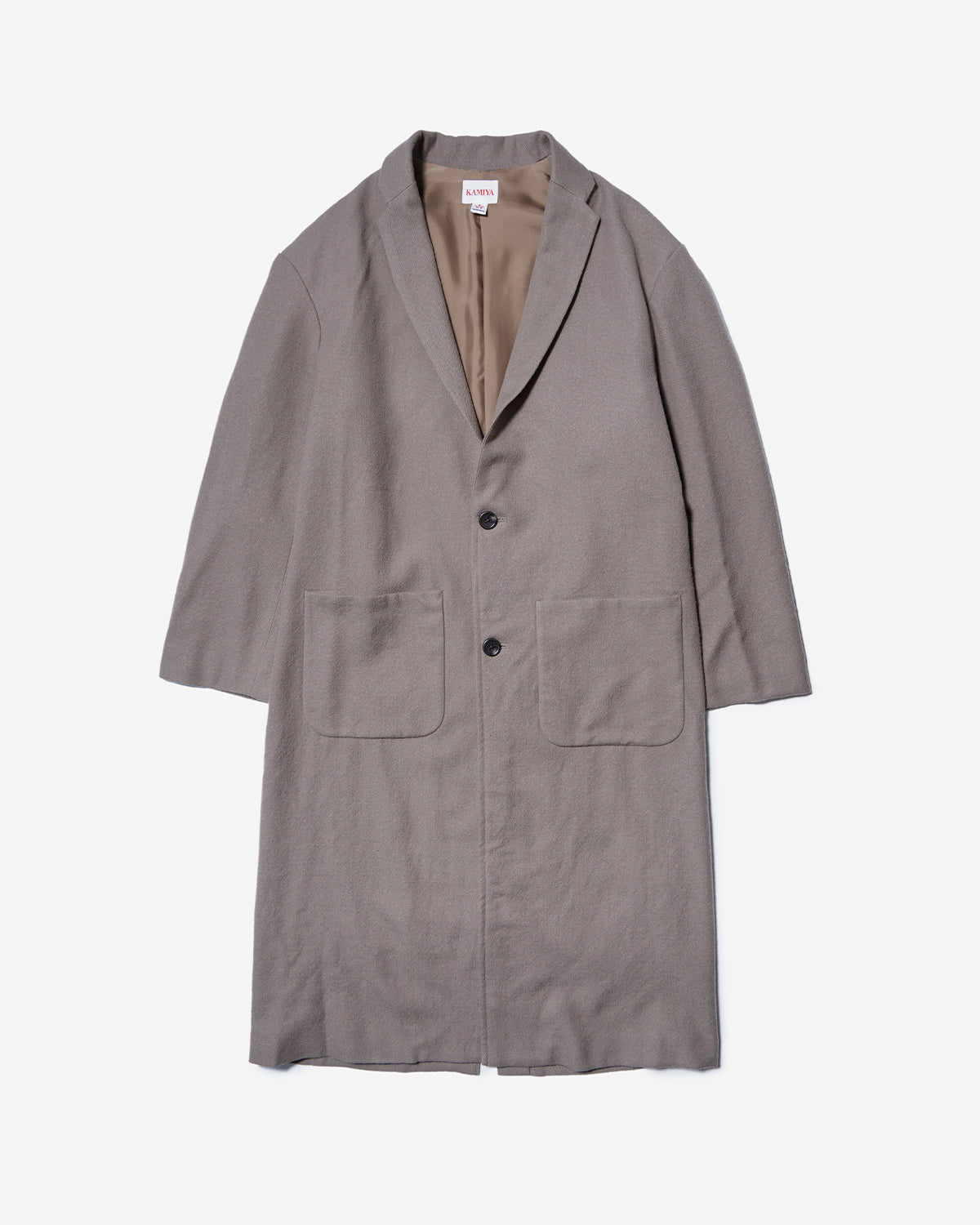 Greatness Act-Cool - Embroidered Serge Overcoat - Gray