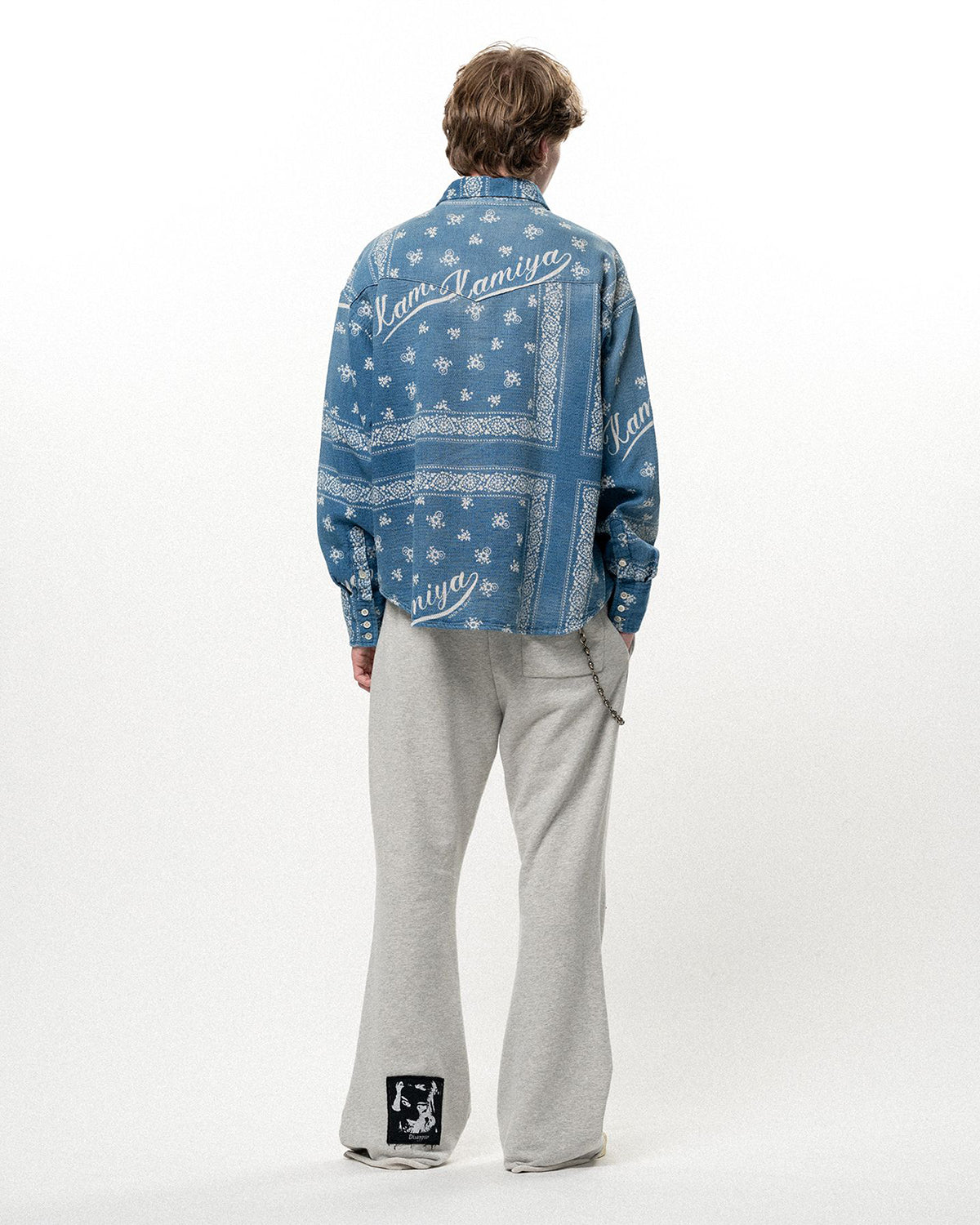 OG Bandana Discharge Western Shirt - Indigo