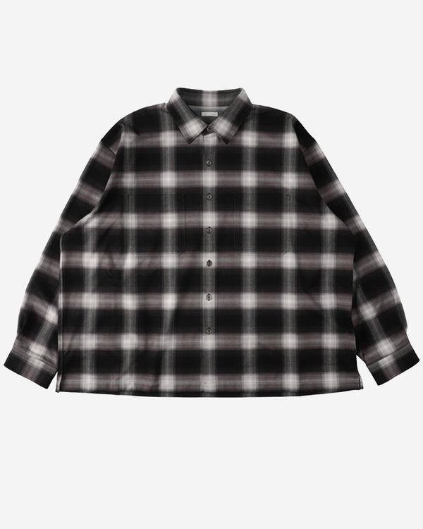 28G Ombre Check Balise Shirt - Black White