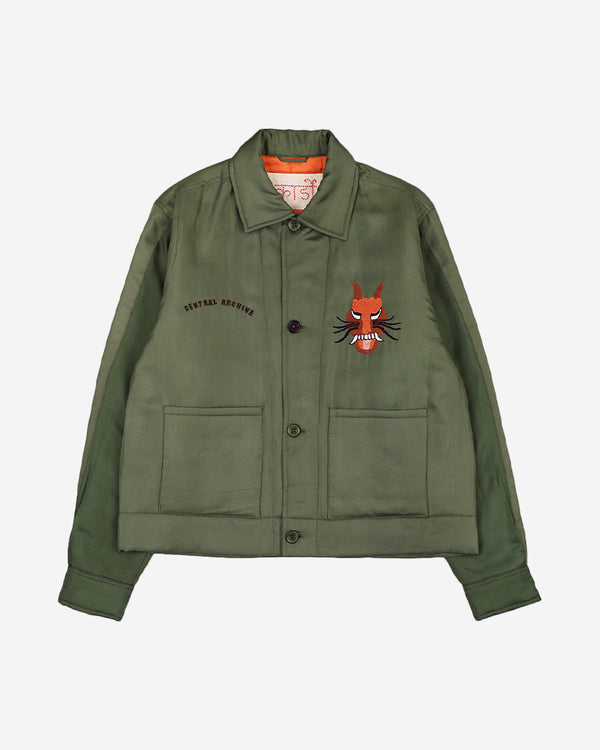 Bodhi - Boxy Fit 4 Button Quilted Jacket - Green