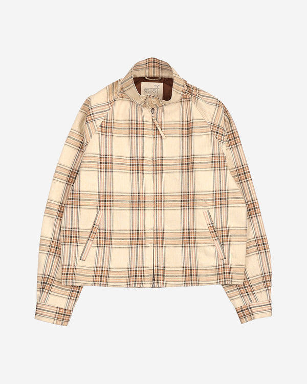 Stanley - Raglan Sleeve Lined Jacket With Two Way Zip - Natural