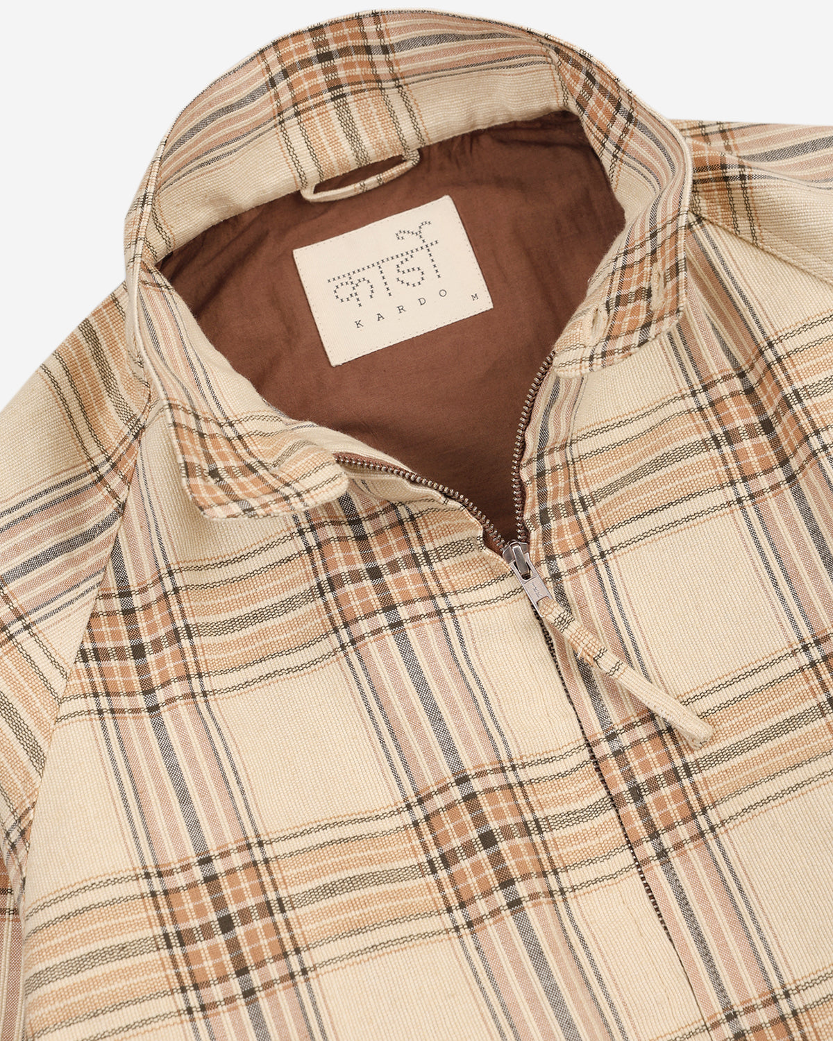 Stanley - Raglan Sleeve Lined Jacket With Two Way Zip - Natural