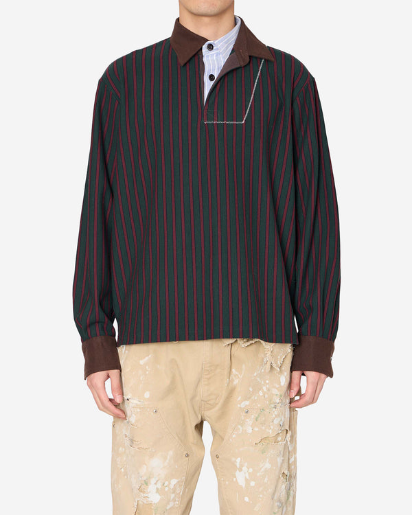26WCM-T10206 - Polo - Green Stripe