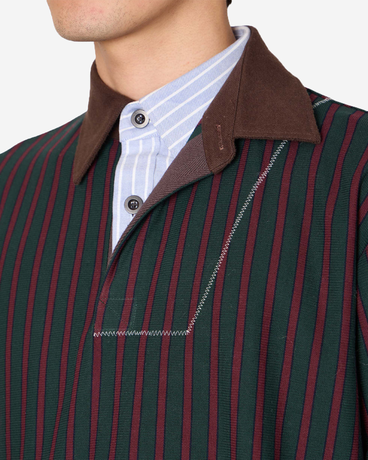 26WCM-T10206 - Polo - Green Stripe