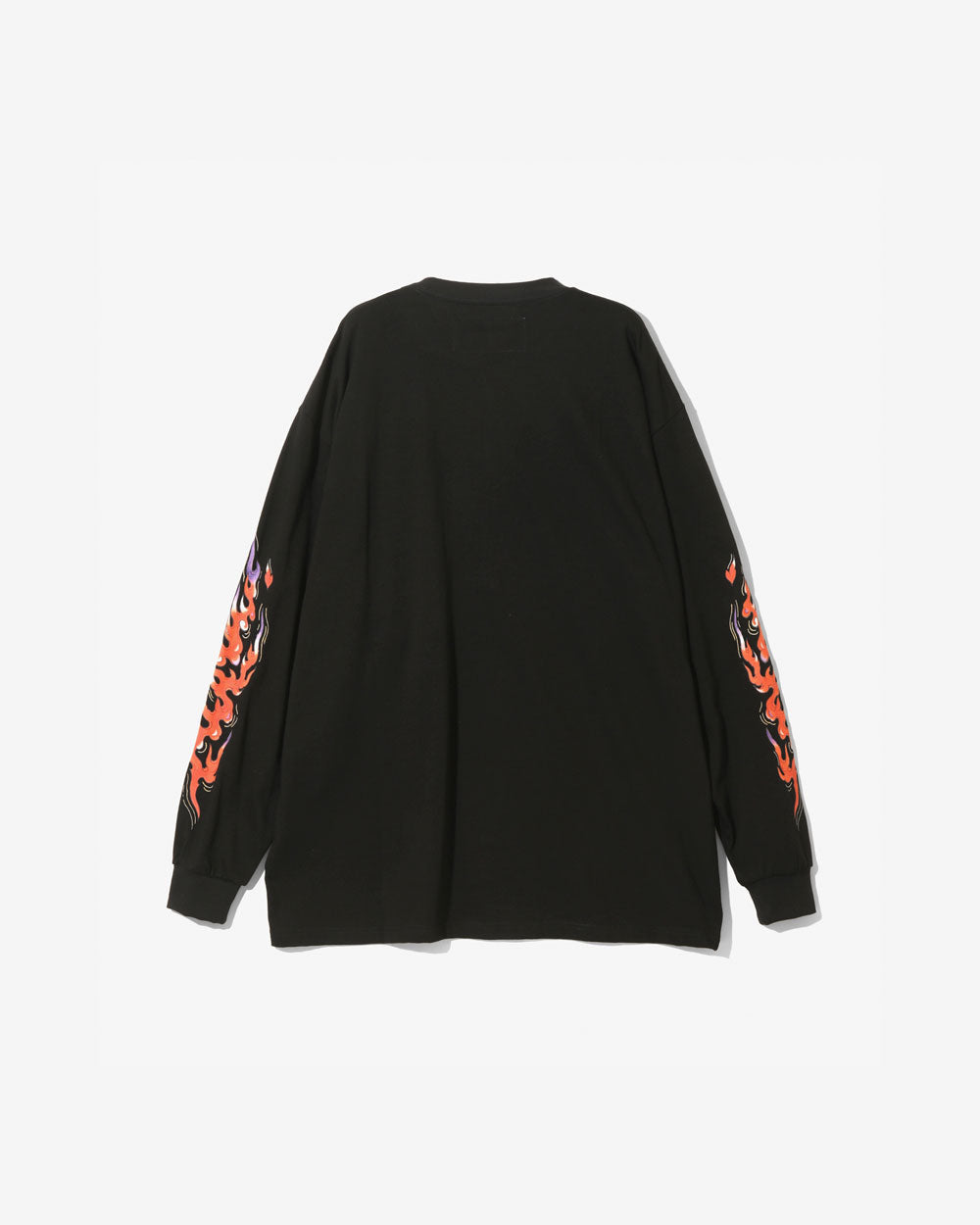 L/S Crew Neck Tee - Cotton Jersey, Tiger - Black