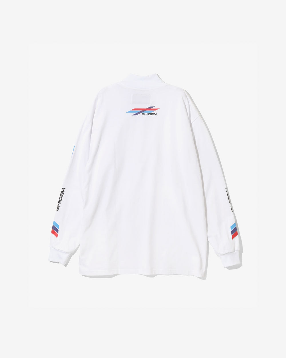 L/S High Neck Tee - Cotton Jersey, SHIDEN - White