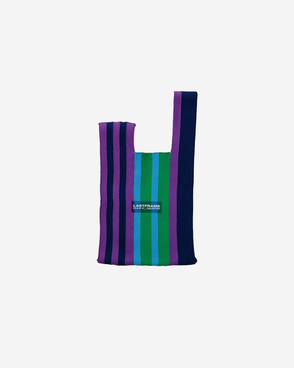 Random Stripe Knot Bag - Purple Multi