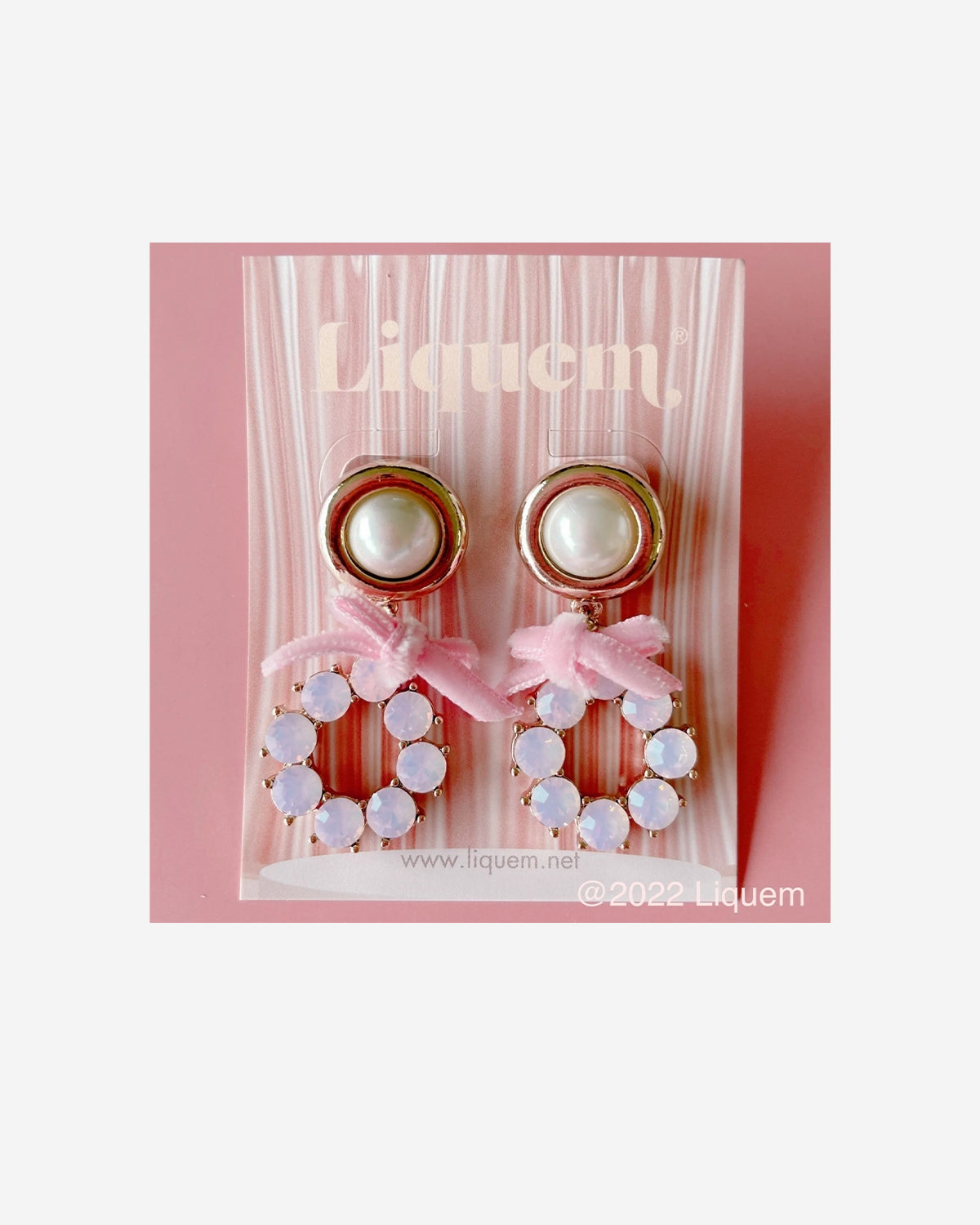 Baby pink earrings