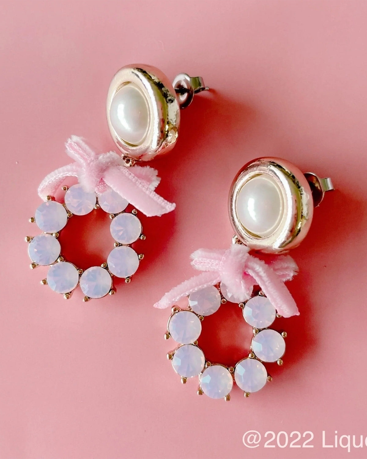 Baby pink earrings