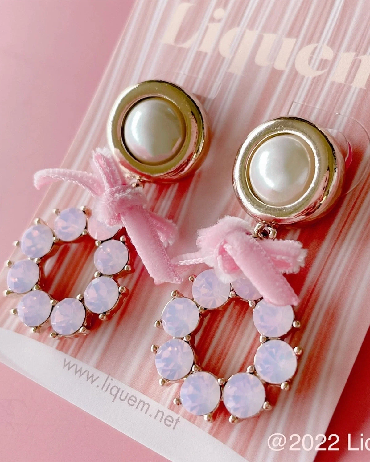 Baby pink earrings