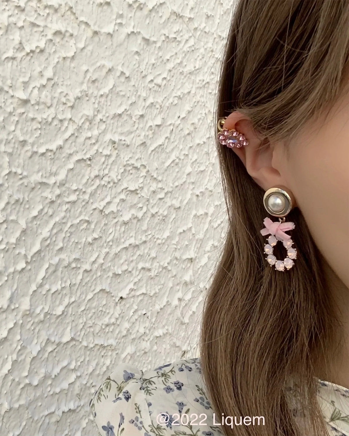 Baby pink earrings