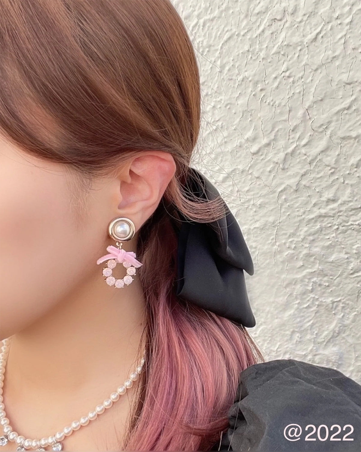 Baby pink earrings