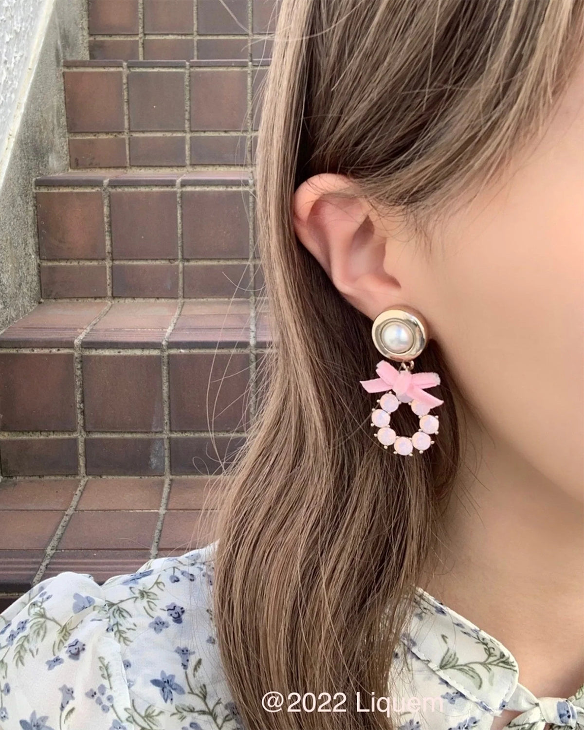Baby pink earrings