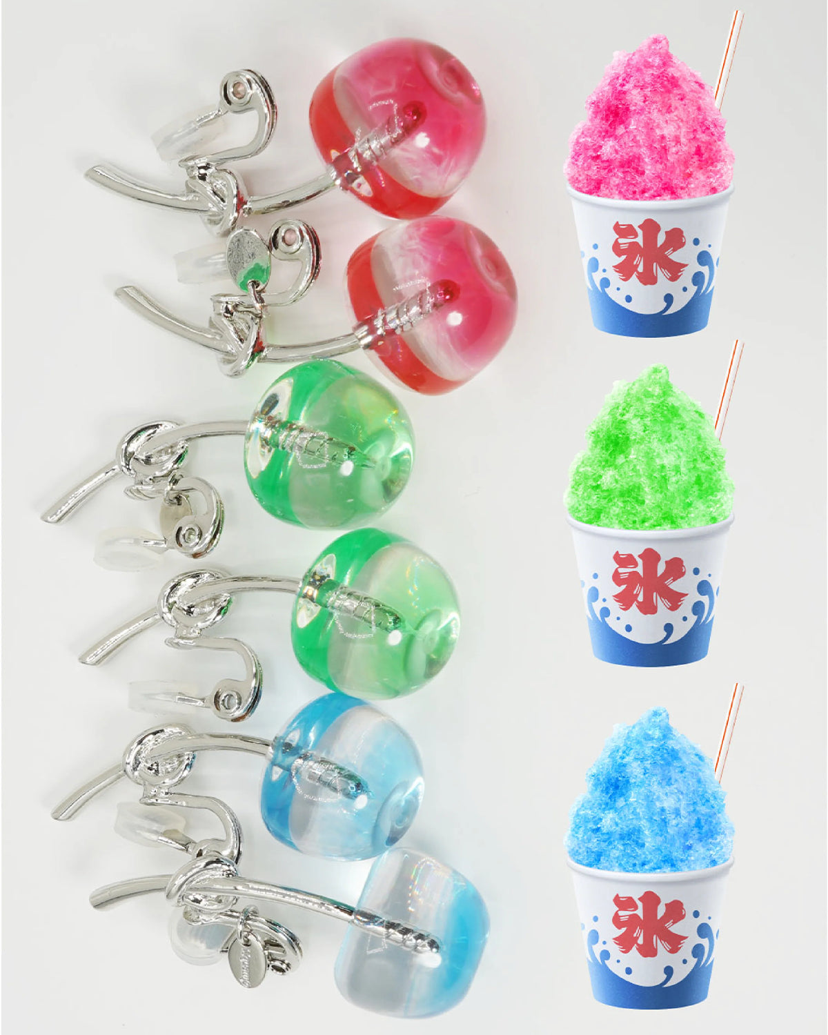 Cherry Pierced Earrings (Melon Syrup)