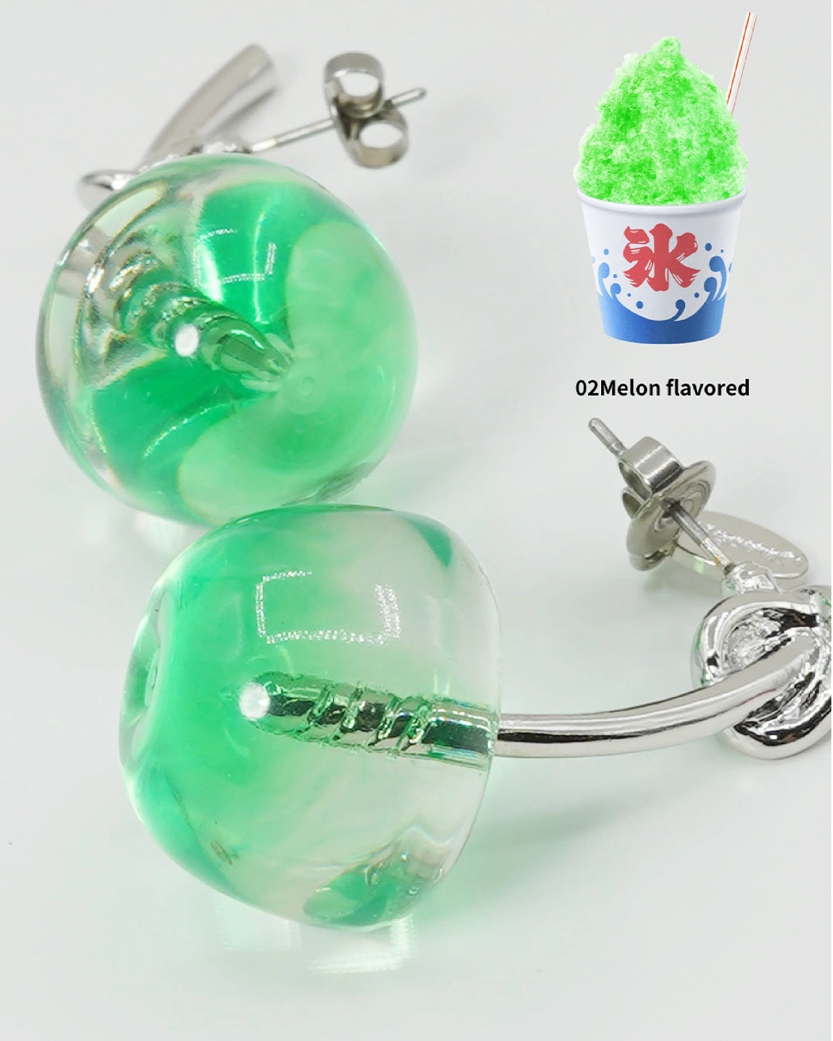 Cherry Pierced Earrings (Melon Syrup)