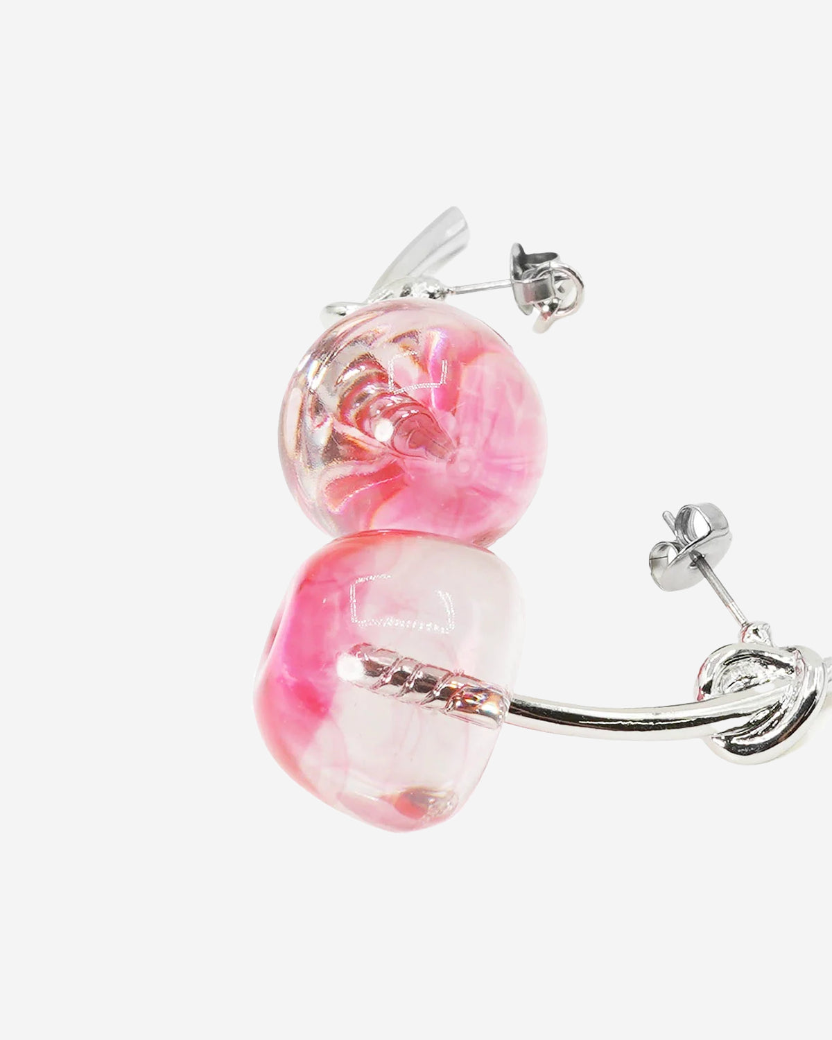 Cherry Pierced Earrings (Strawberry Syrup)