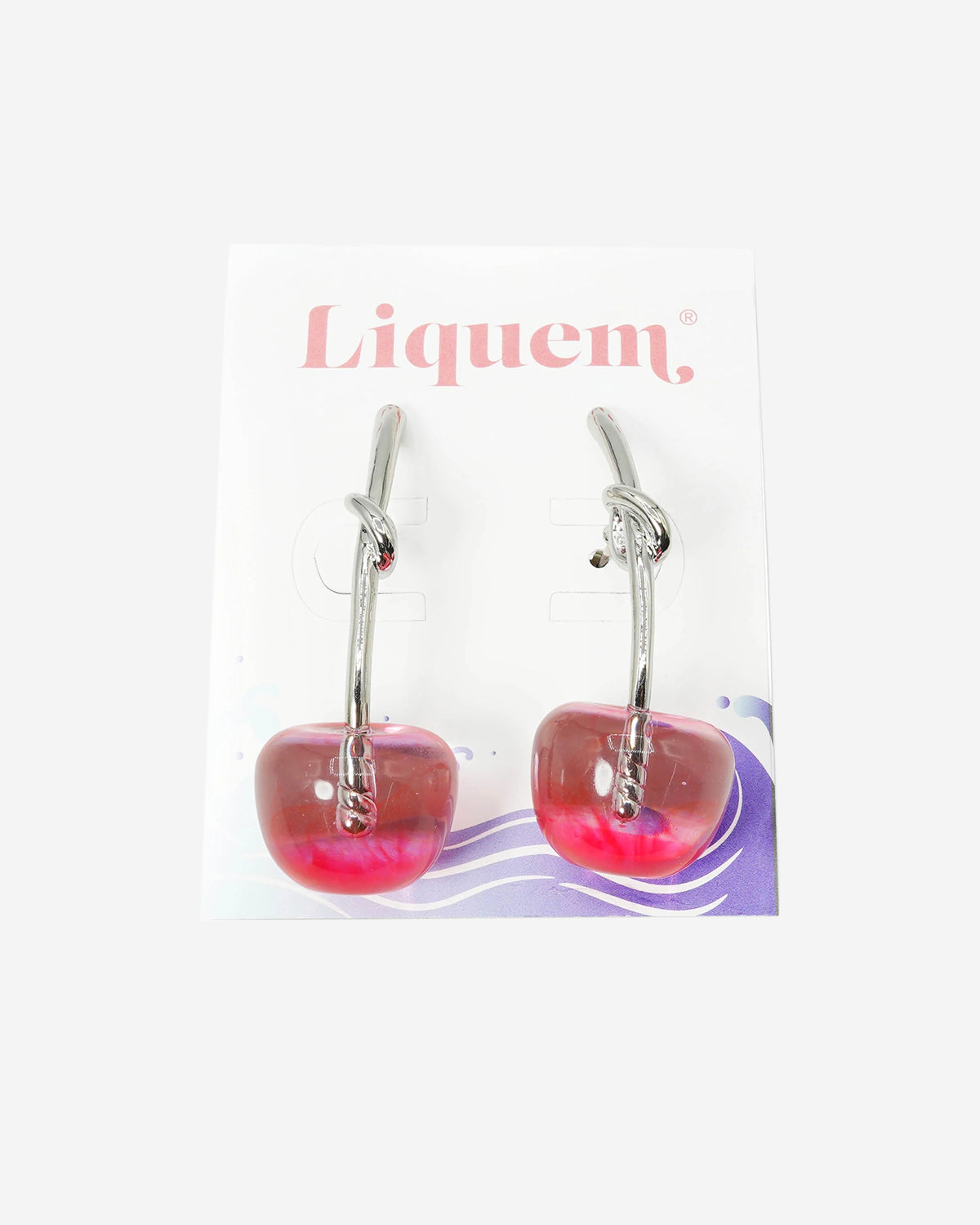 Cherry Pierced Earrings (Strawberry Syrup)