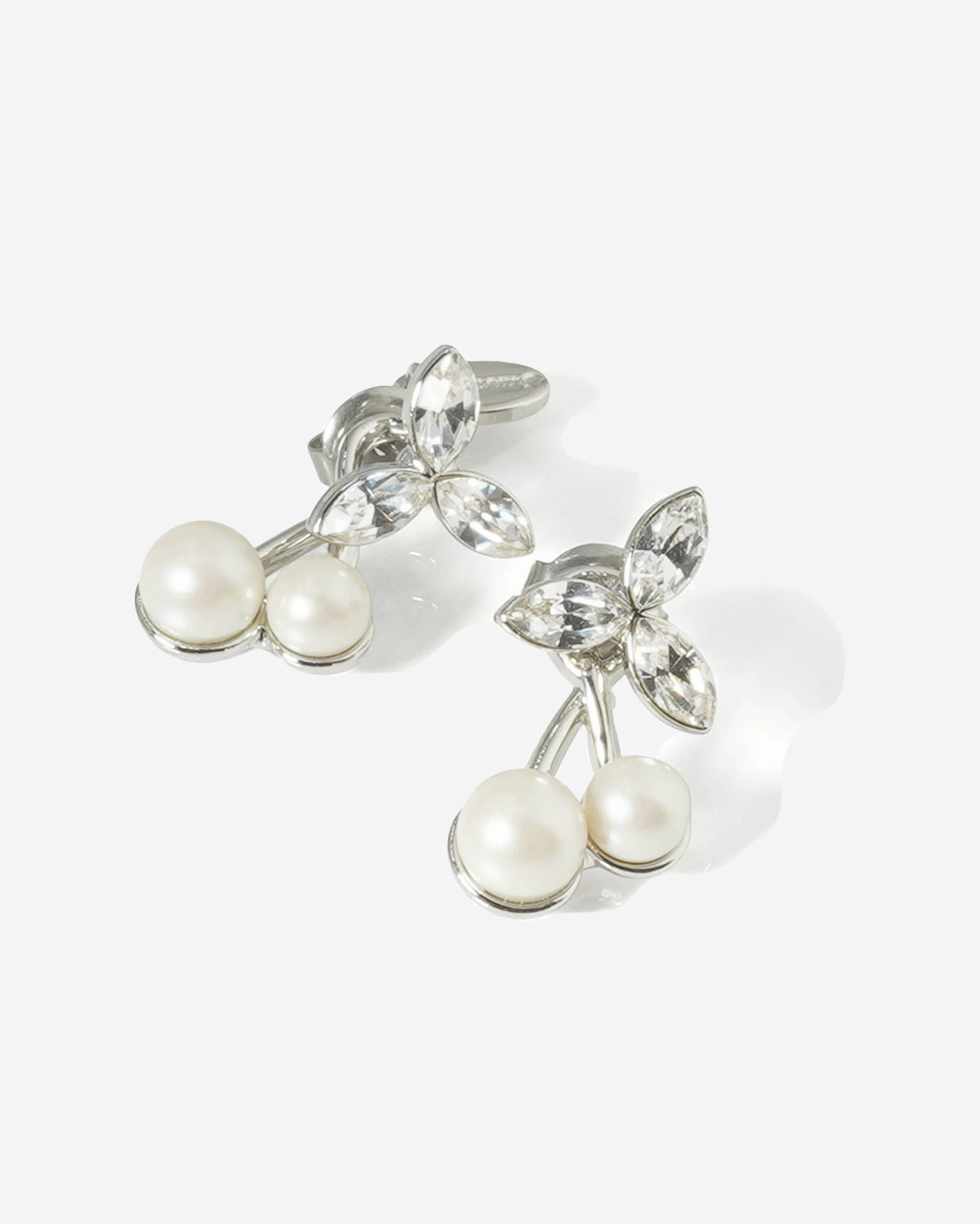 2-Way Cherry Earrings (Silver)