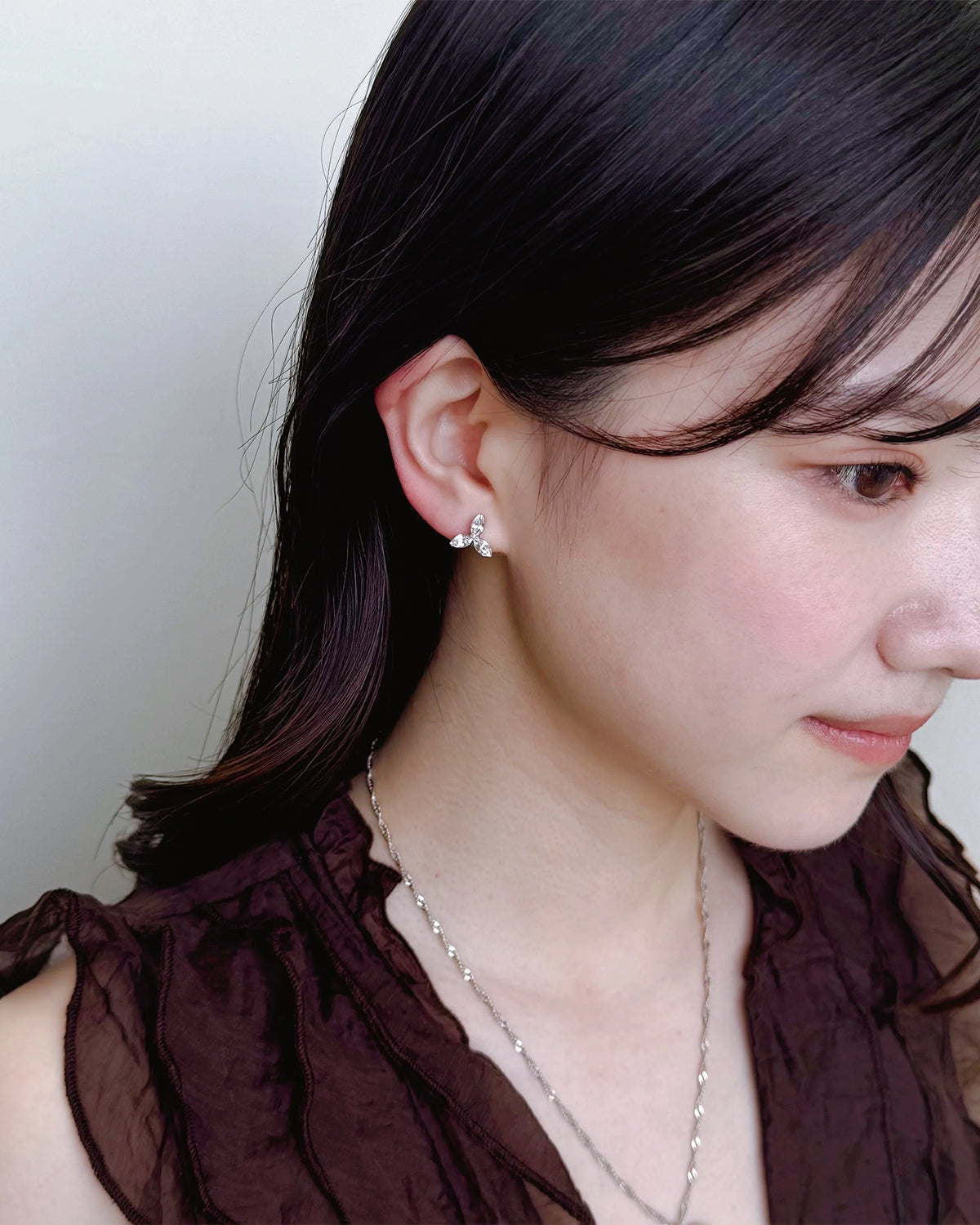 2-Way Cherry Earrings (Silver)