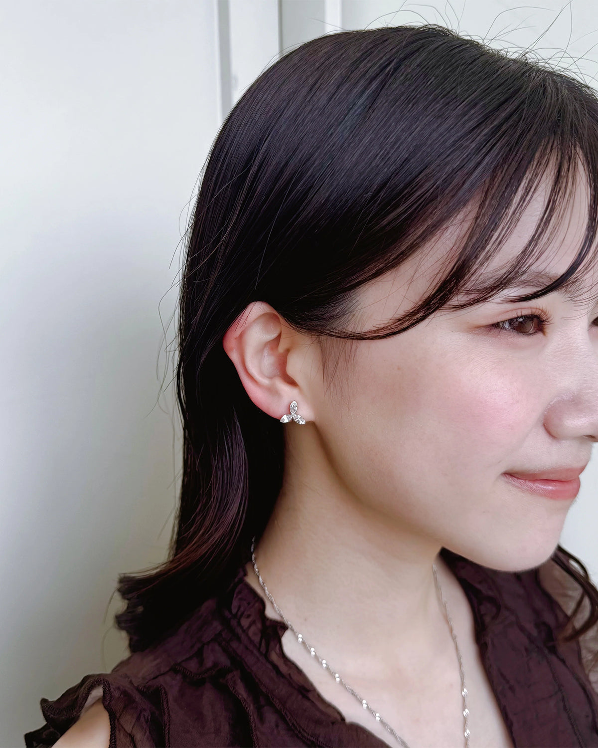 2-Way Cherry Earrings (Silver)