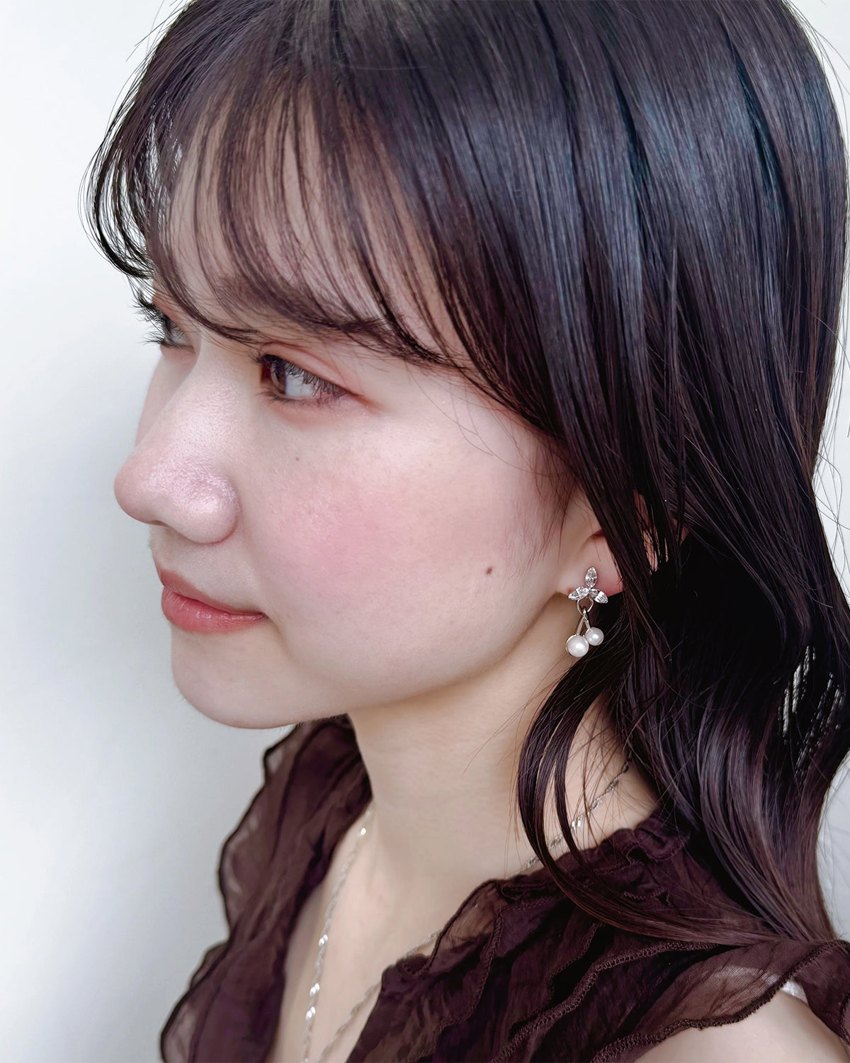 2-Way Cherry Earrings (Silver)
