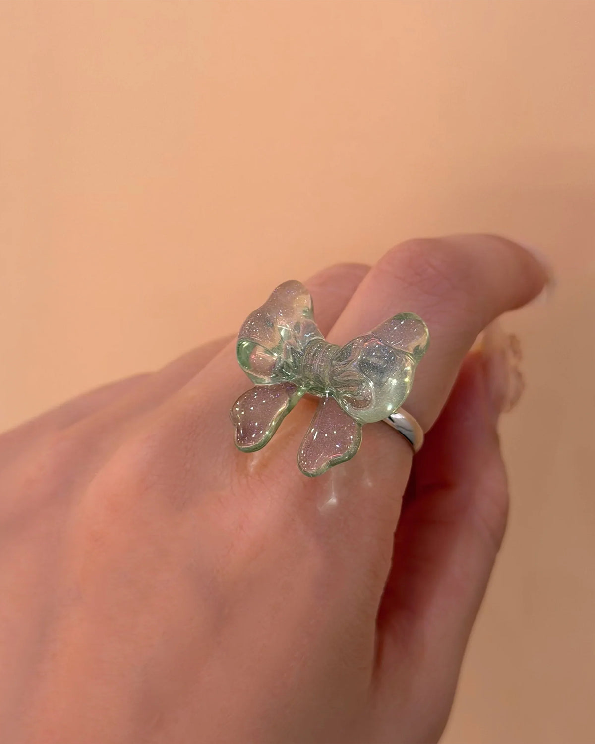 Baby Ribbon Ring (Green)