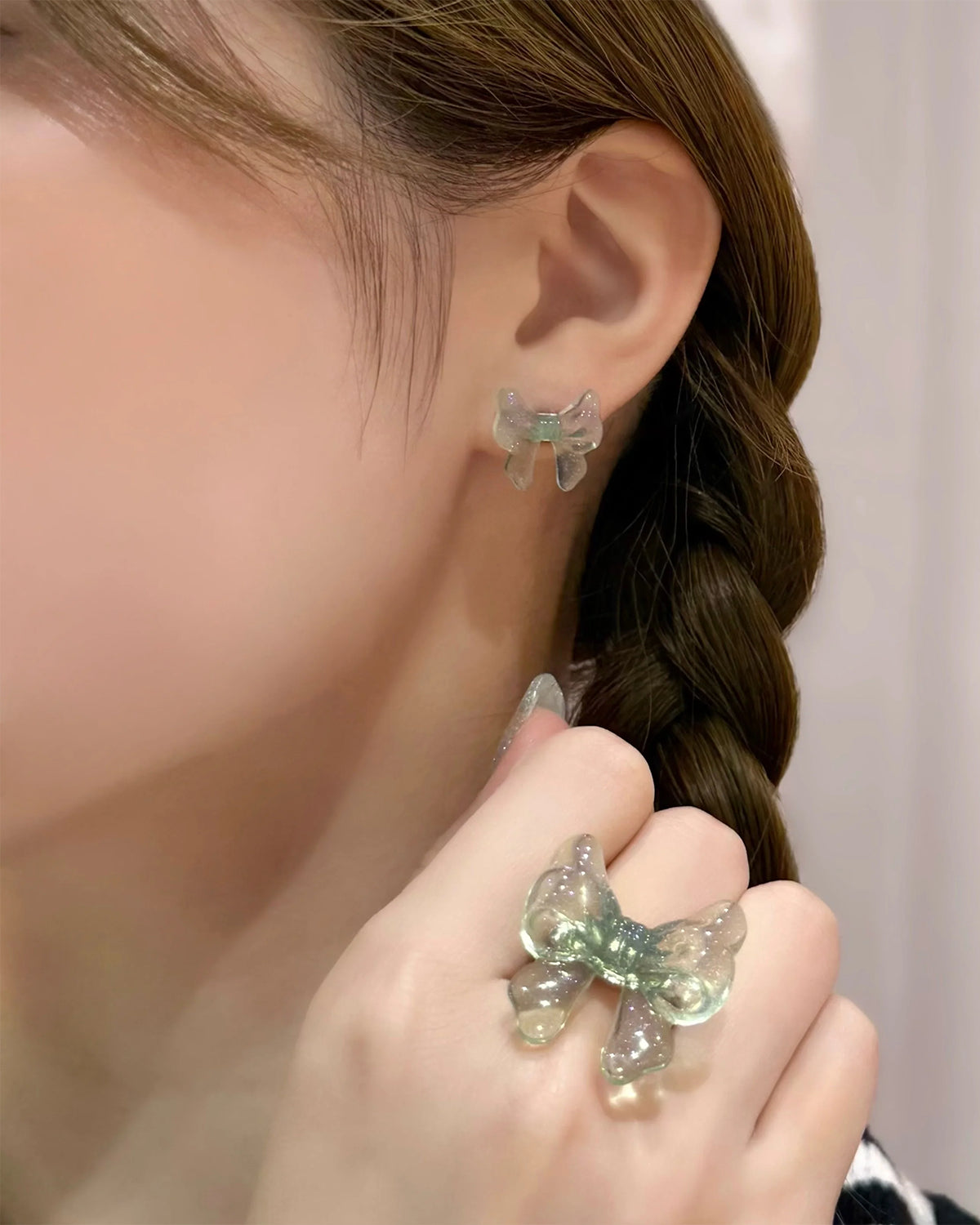 Baby Ribbon Ring (Green)