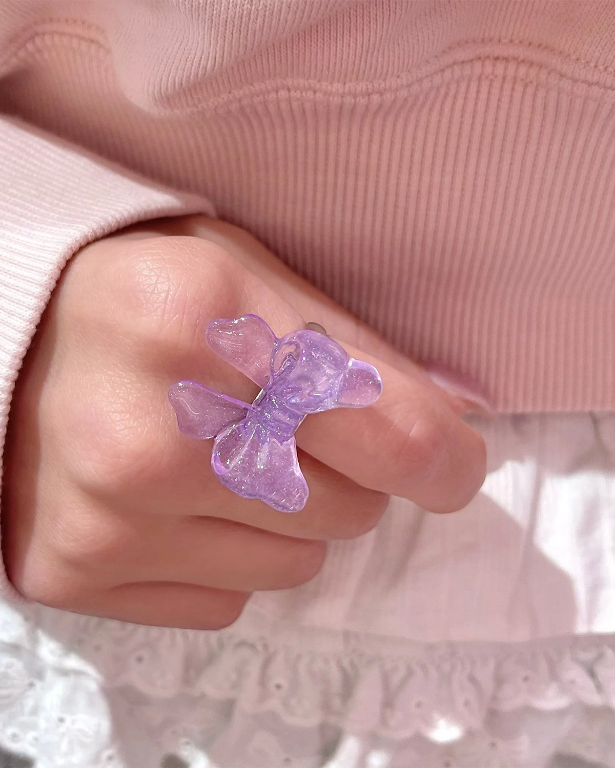 Baby Ribbon Ring (Purple)