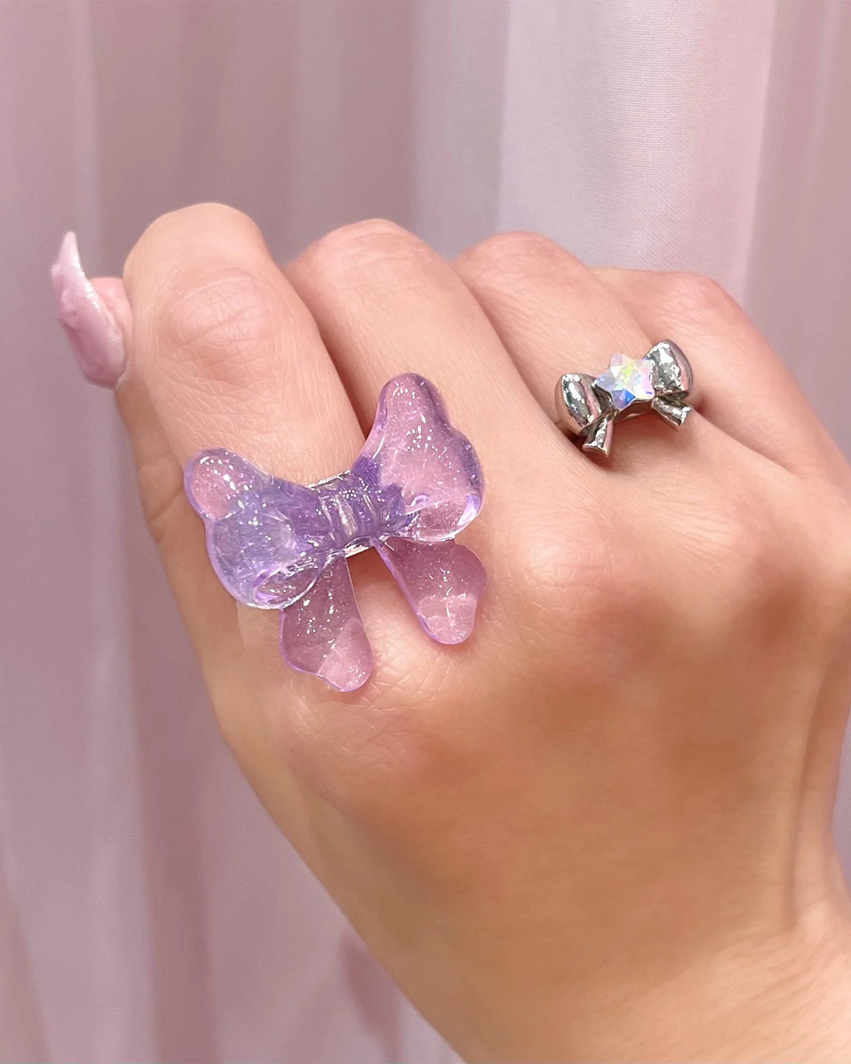 Baby Ribbon Ring (Purple)