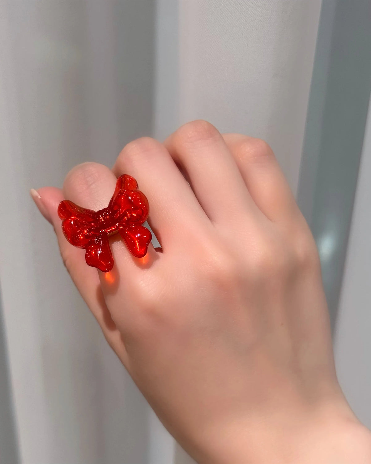 Baby Ribbon Ring (Red)