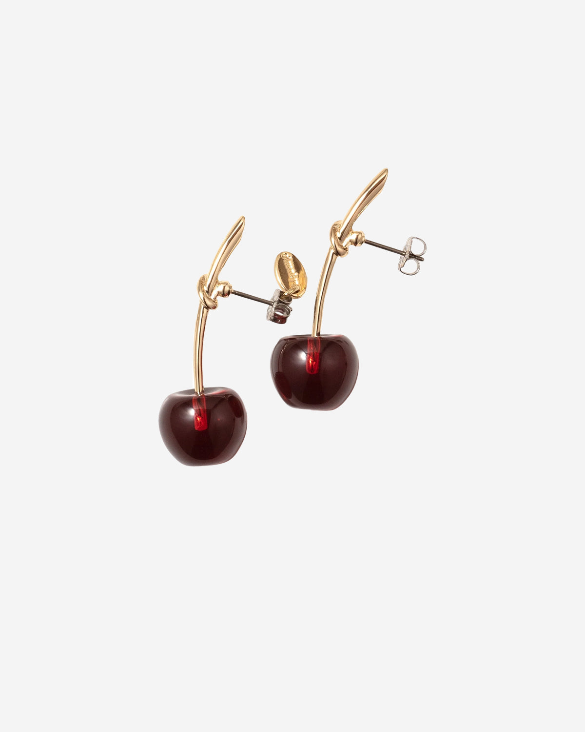 Cherry Earrings (Clear Red)