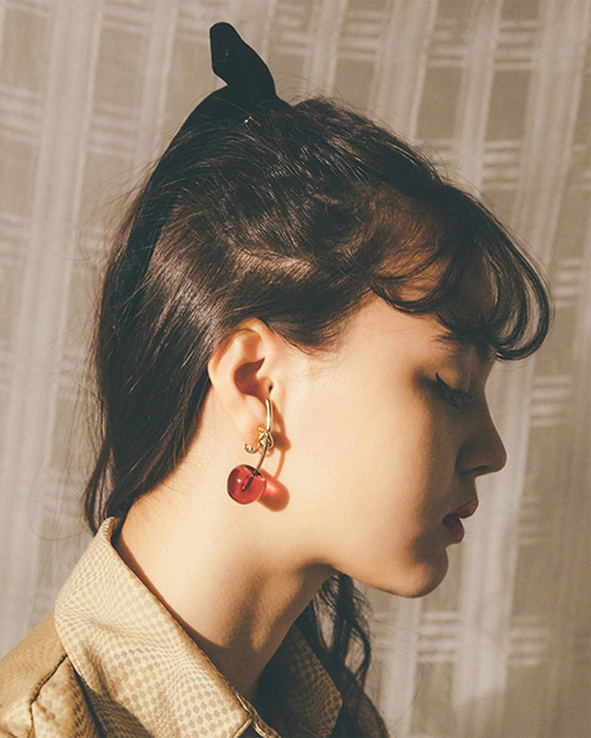 Cherry Earrings (Clear Red)