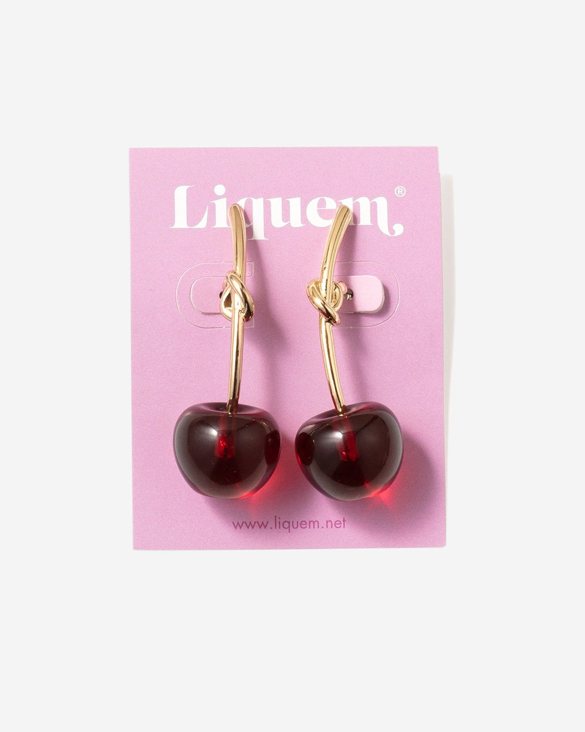 Cherry Earrings (Clear Red)