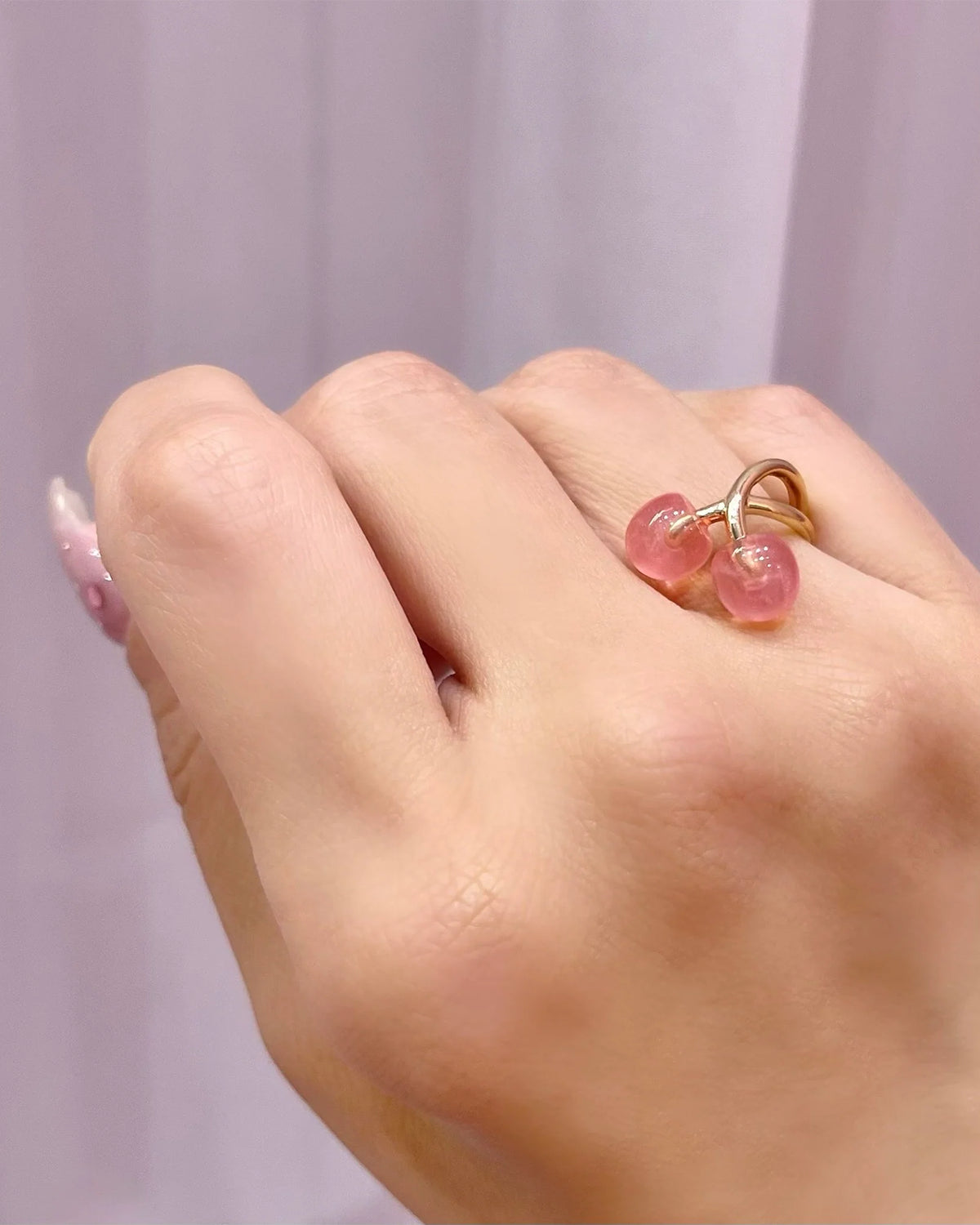 Cherry Ring (Pastel Pink)