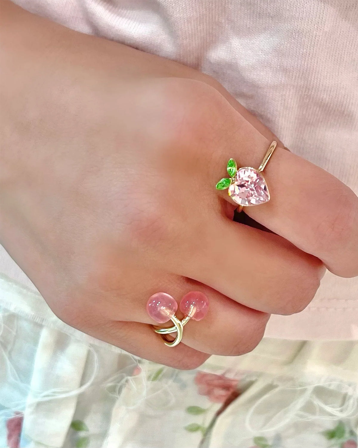 Cherry Ring (Pastel Pink)