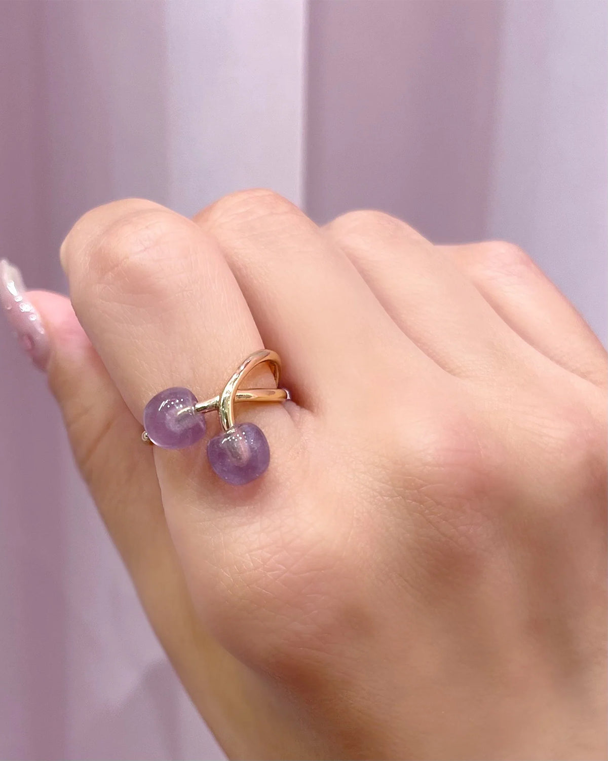 Cherry Ring (Pastel Purple)