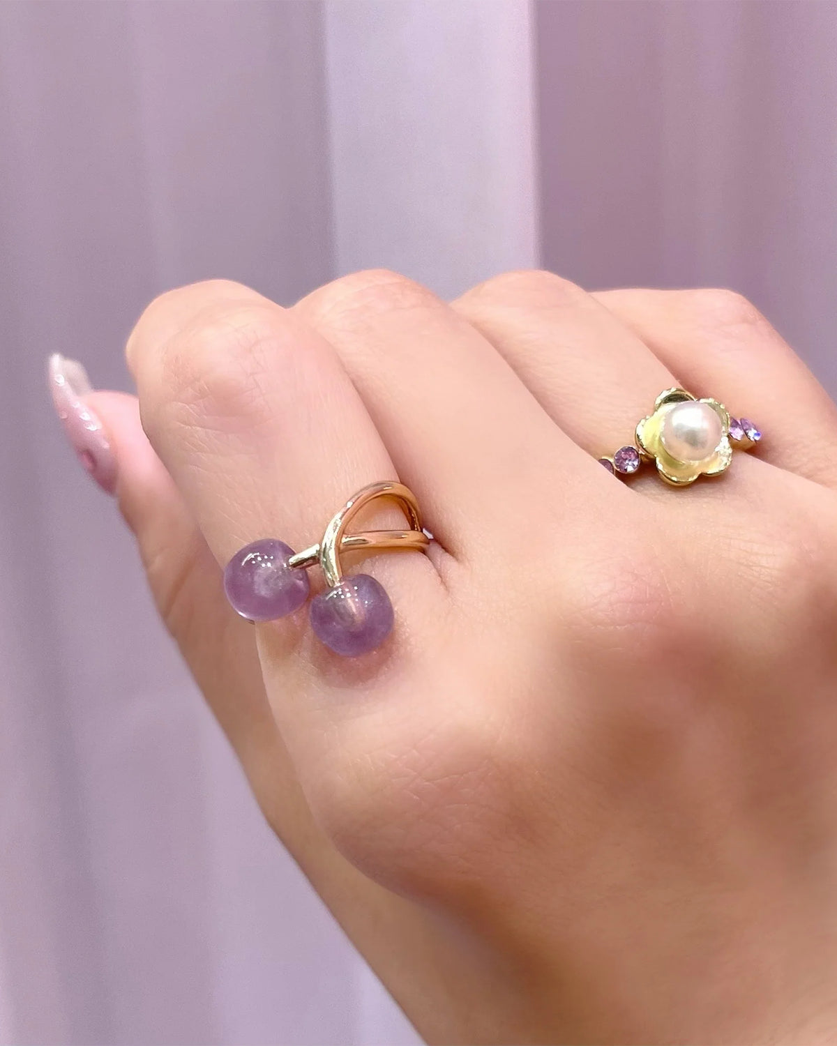 Cherry Ring (Pastel Purple)