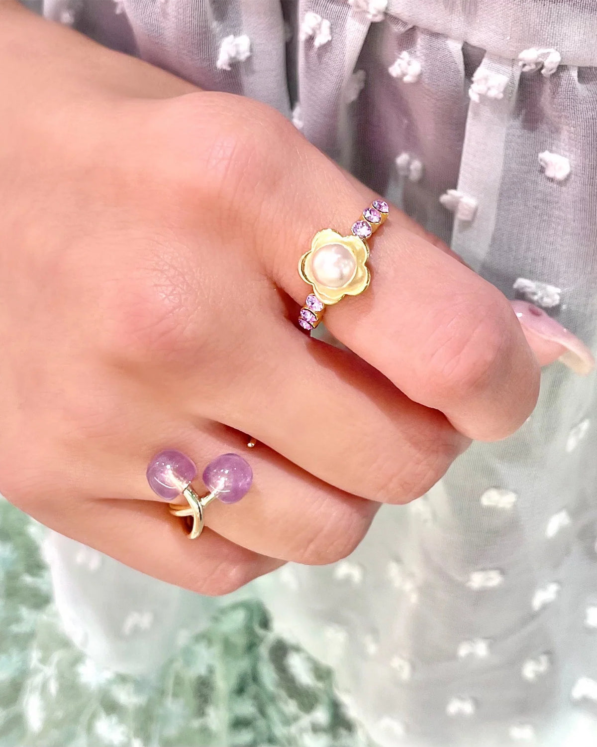 Cherry Ring (Pastel Purple)