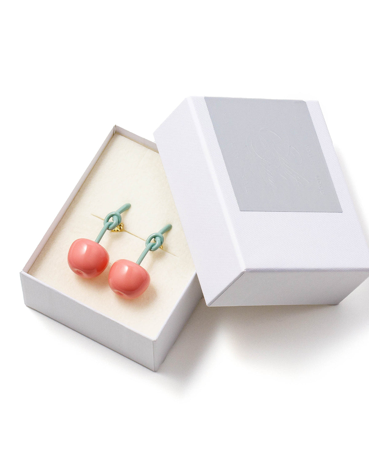 Edit Play Cherry Earrings (703/PK/GRN)
