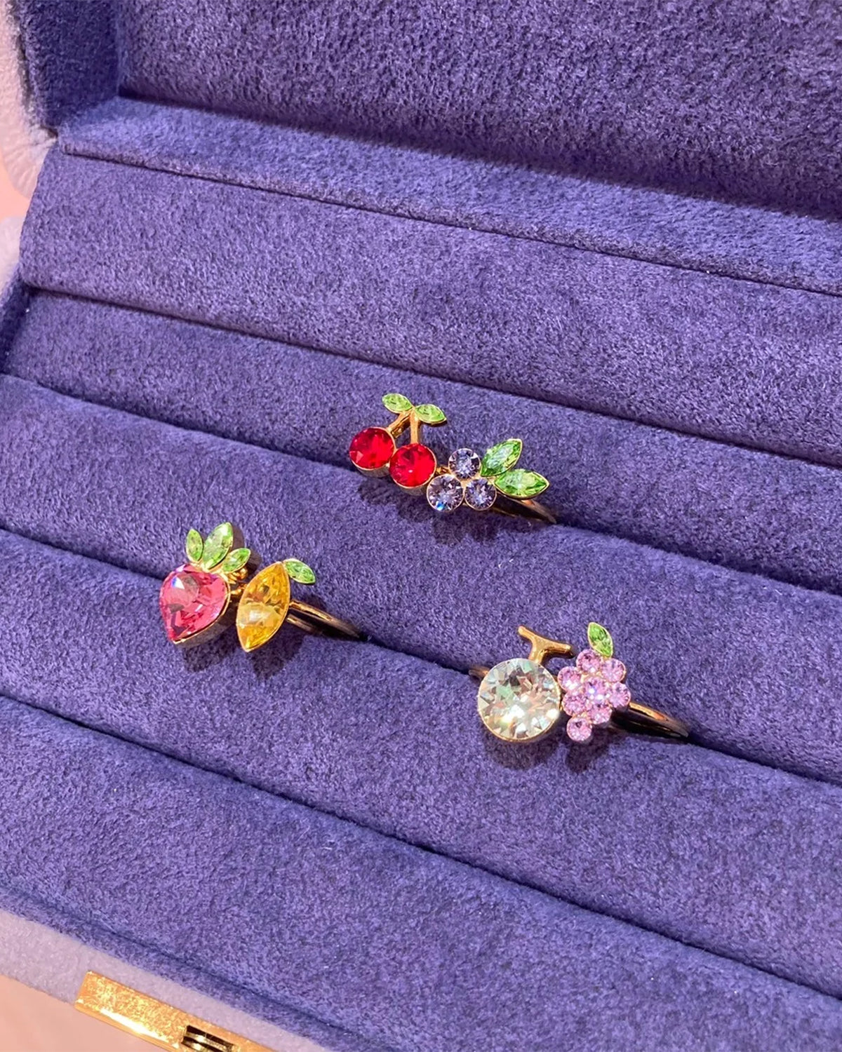 Fruit Cocktail Ring Set (Grape & Melon)