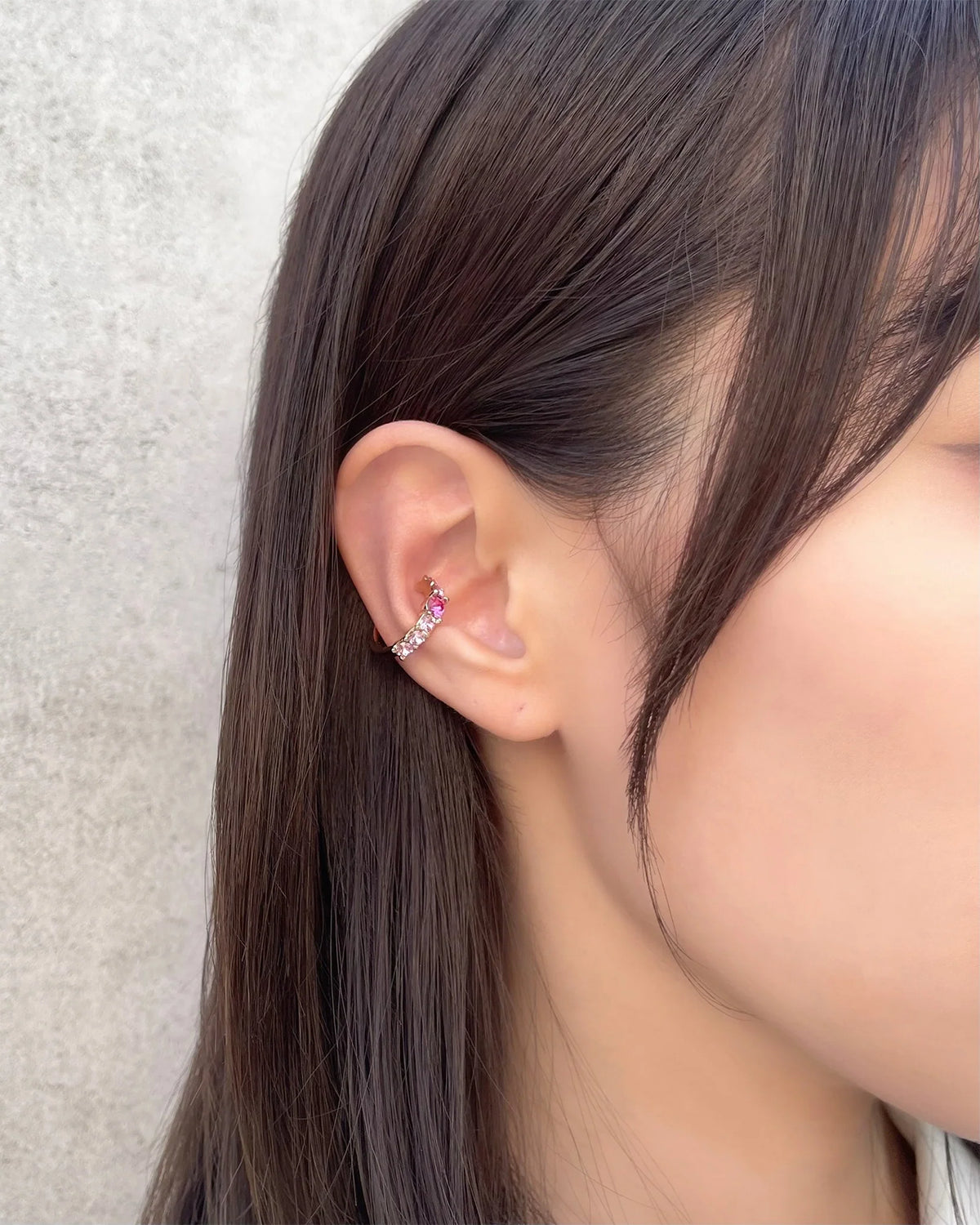 Jewel Ear Cuff (Pink)