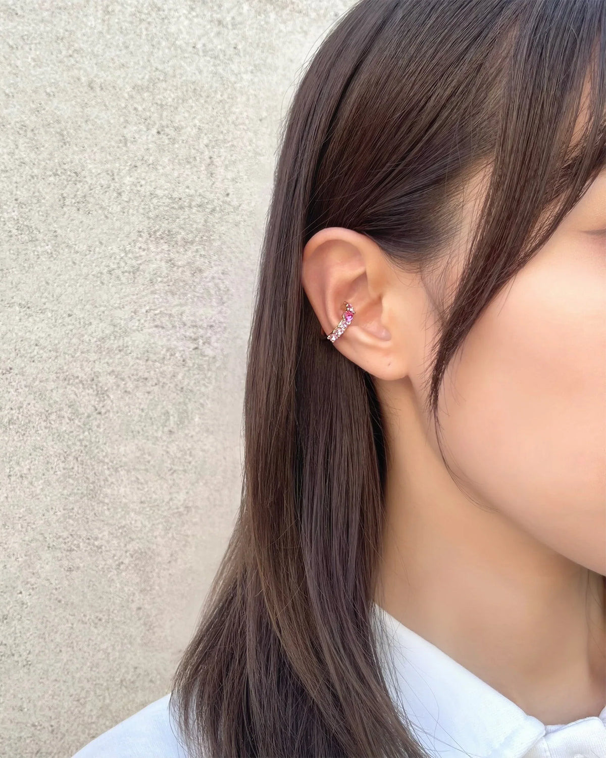 Jewel Ear Cuff (Pink)