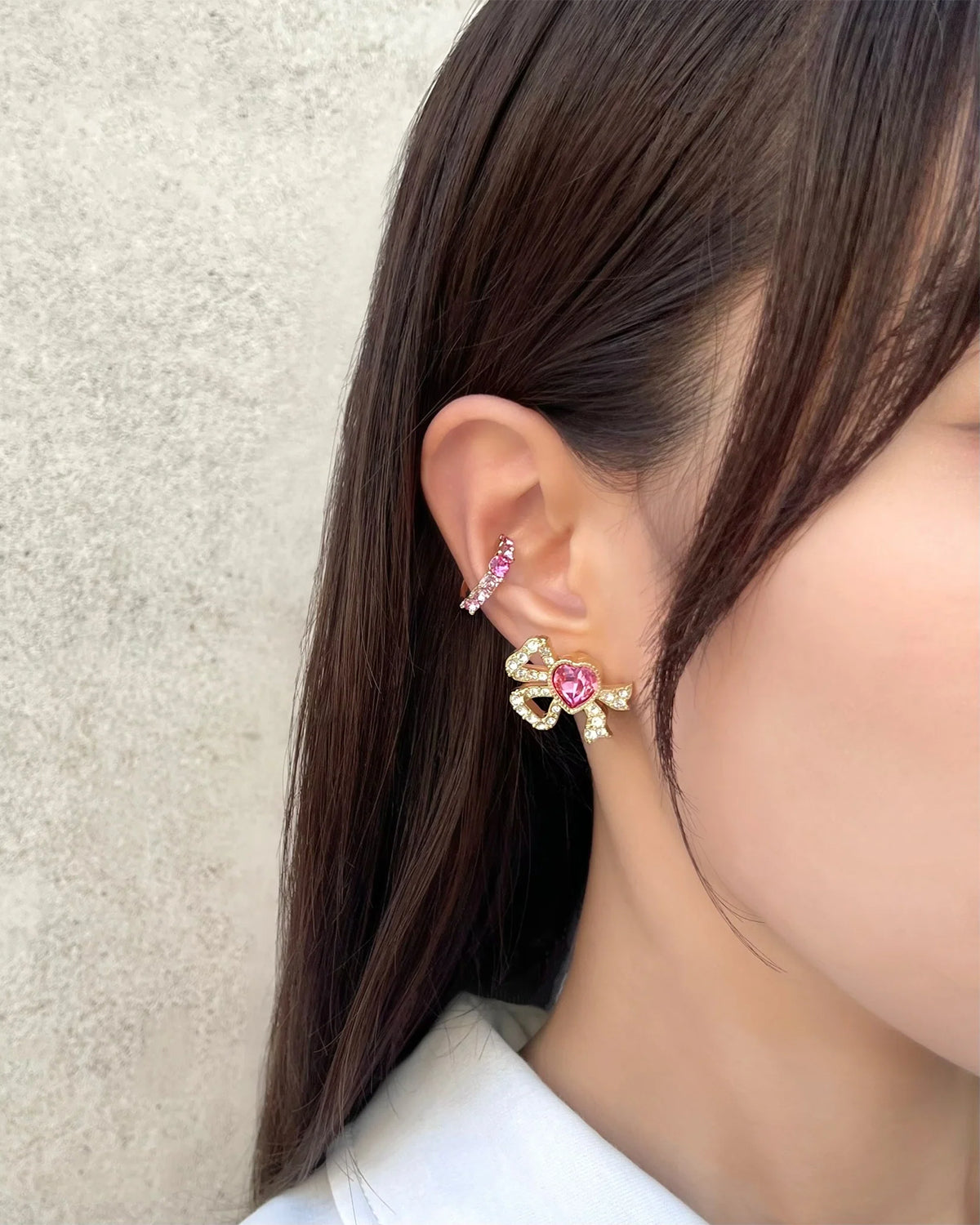 Jewel Ear Cuff (Pink)