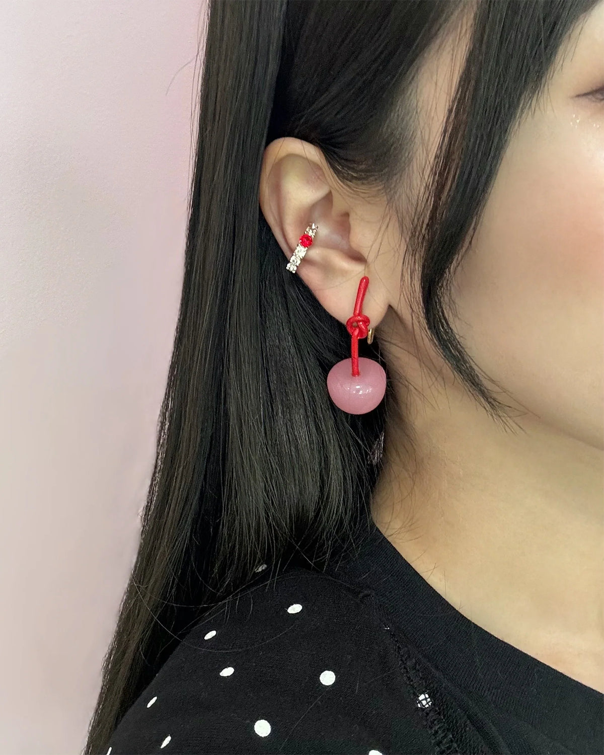 Jewel Ear Cuff (Red)