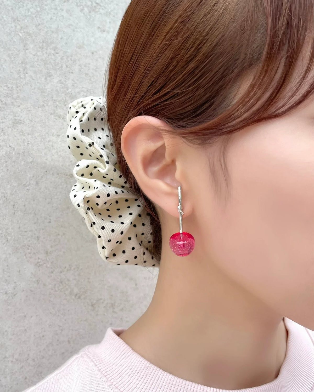 Kids Cherry Earrings (Pink Aurora)