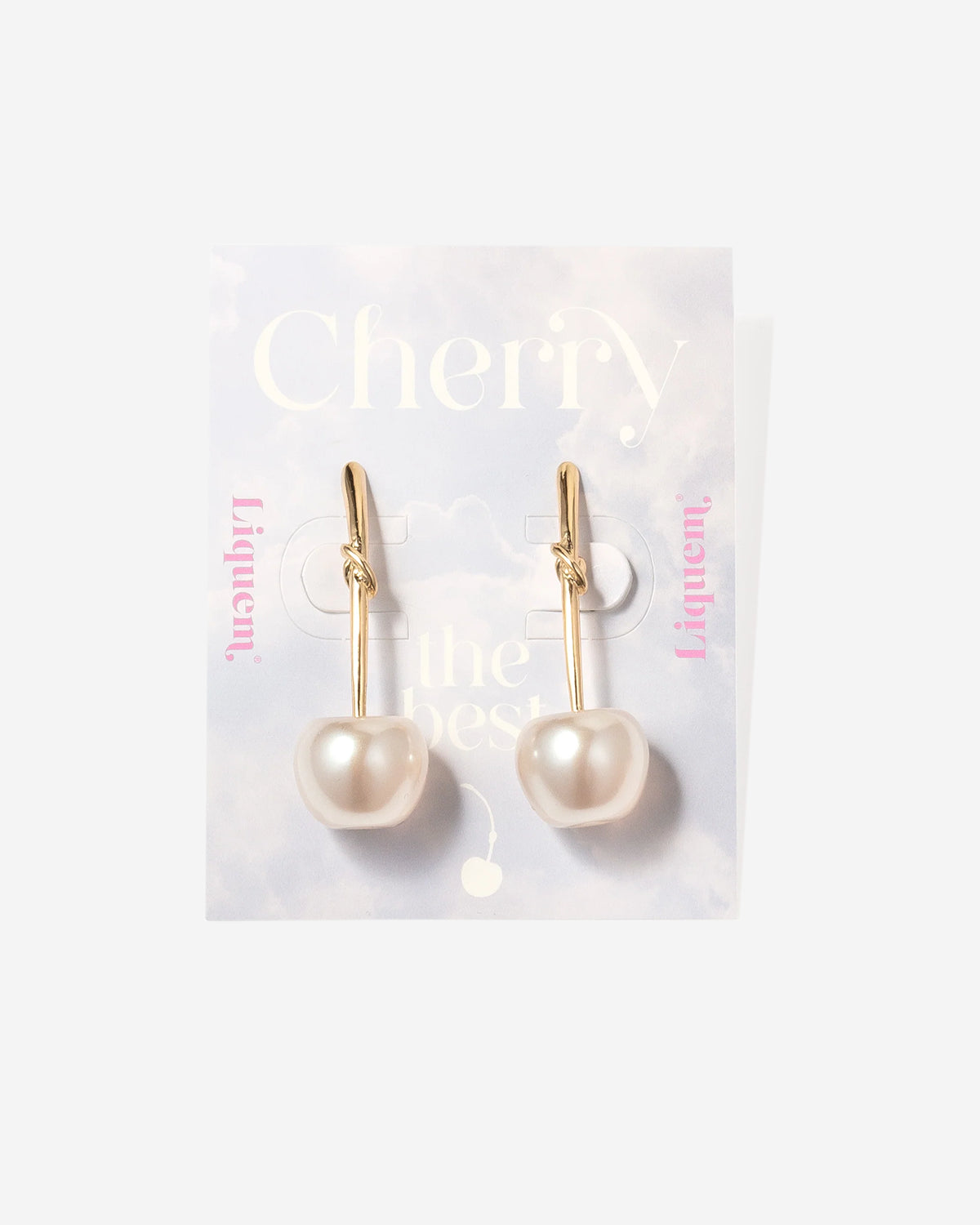 Kids Pearl Cherry Earrings