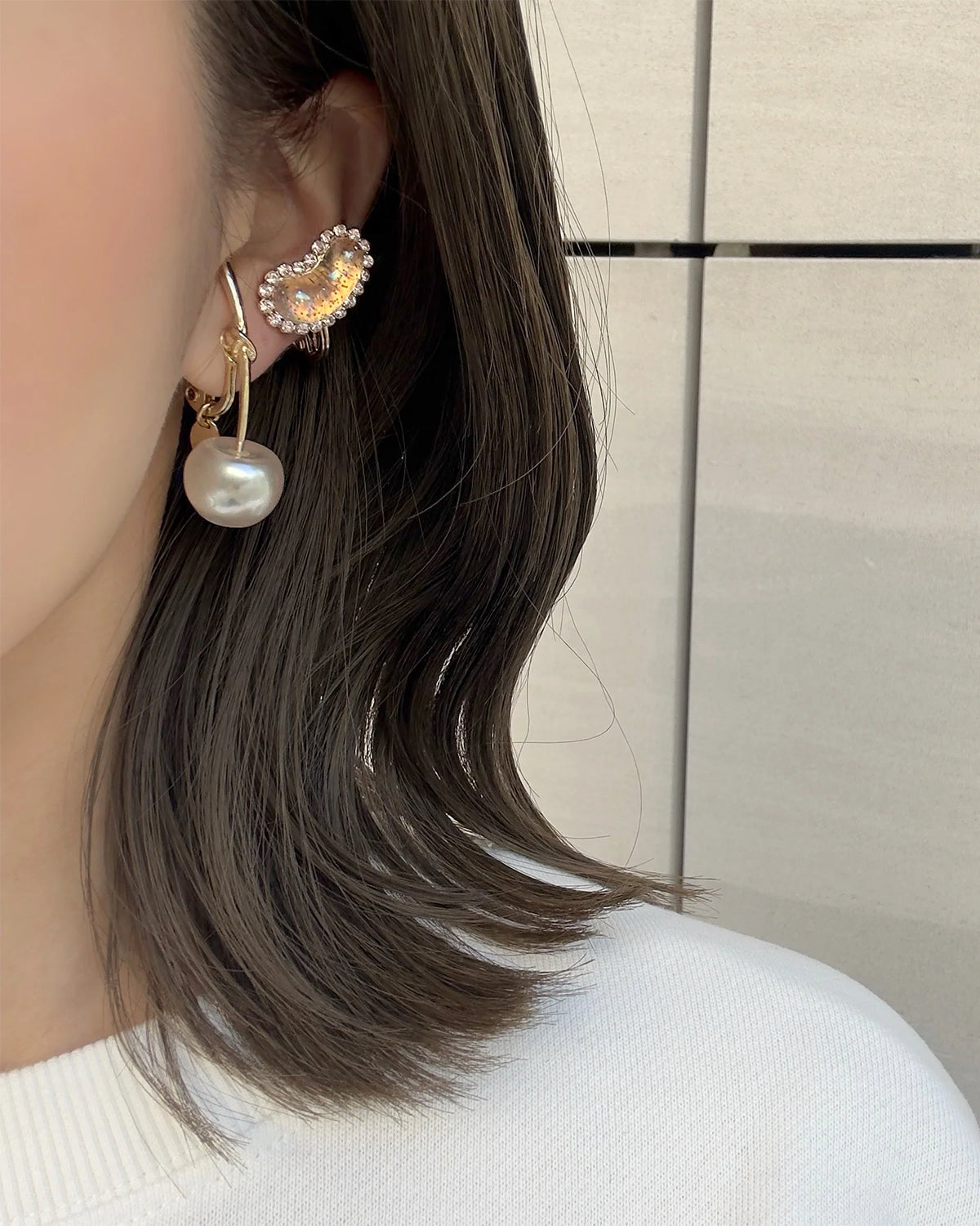 Kids Pearl Cherry Earrings