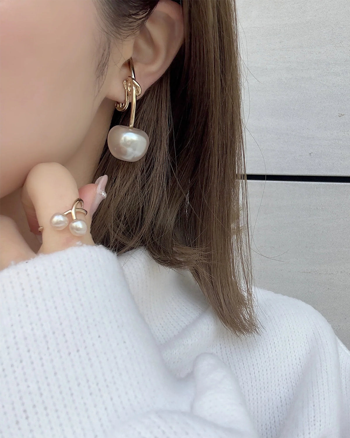 Pearl Cherry Earrings