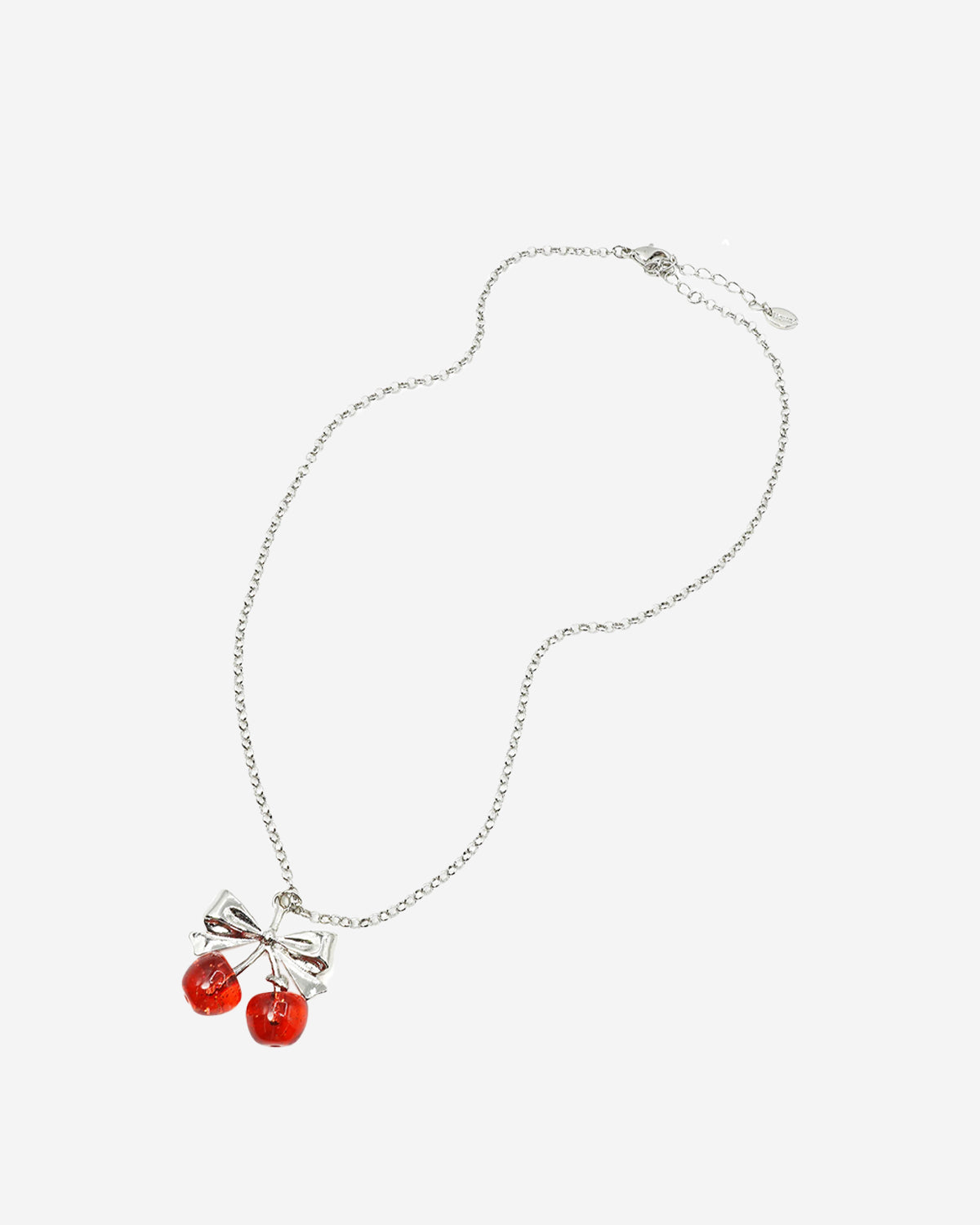Twin Cherry Ribbon Pendant