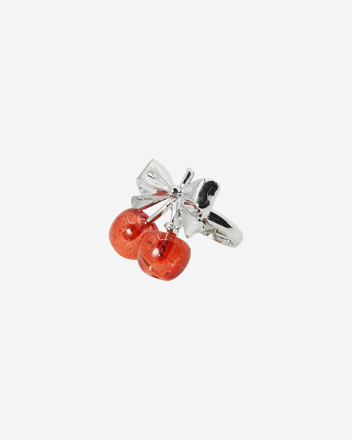 Twin Cherry Ribbon Ring